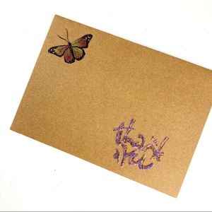 Handmade Butterfly Thank You Card